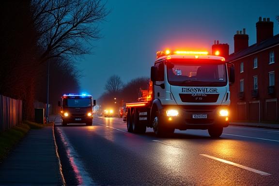 24/7 emergency car towing service in Bristol at night